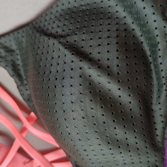 Victoria's Secret Victoria Sport Strappy Sports Bra 34B Green Peachy Purple - Picture 3 of 10